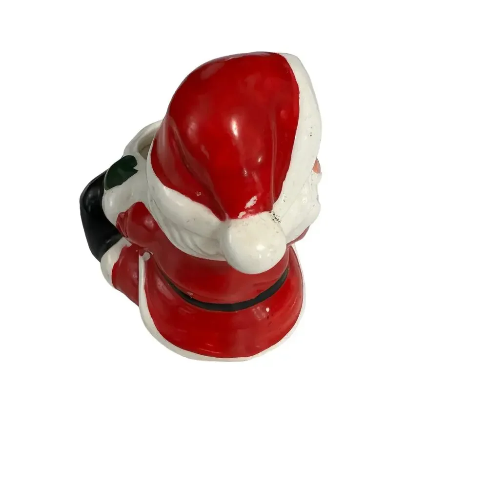 Vintage Santa Candle Holder Planter Etc Size Small Christmas